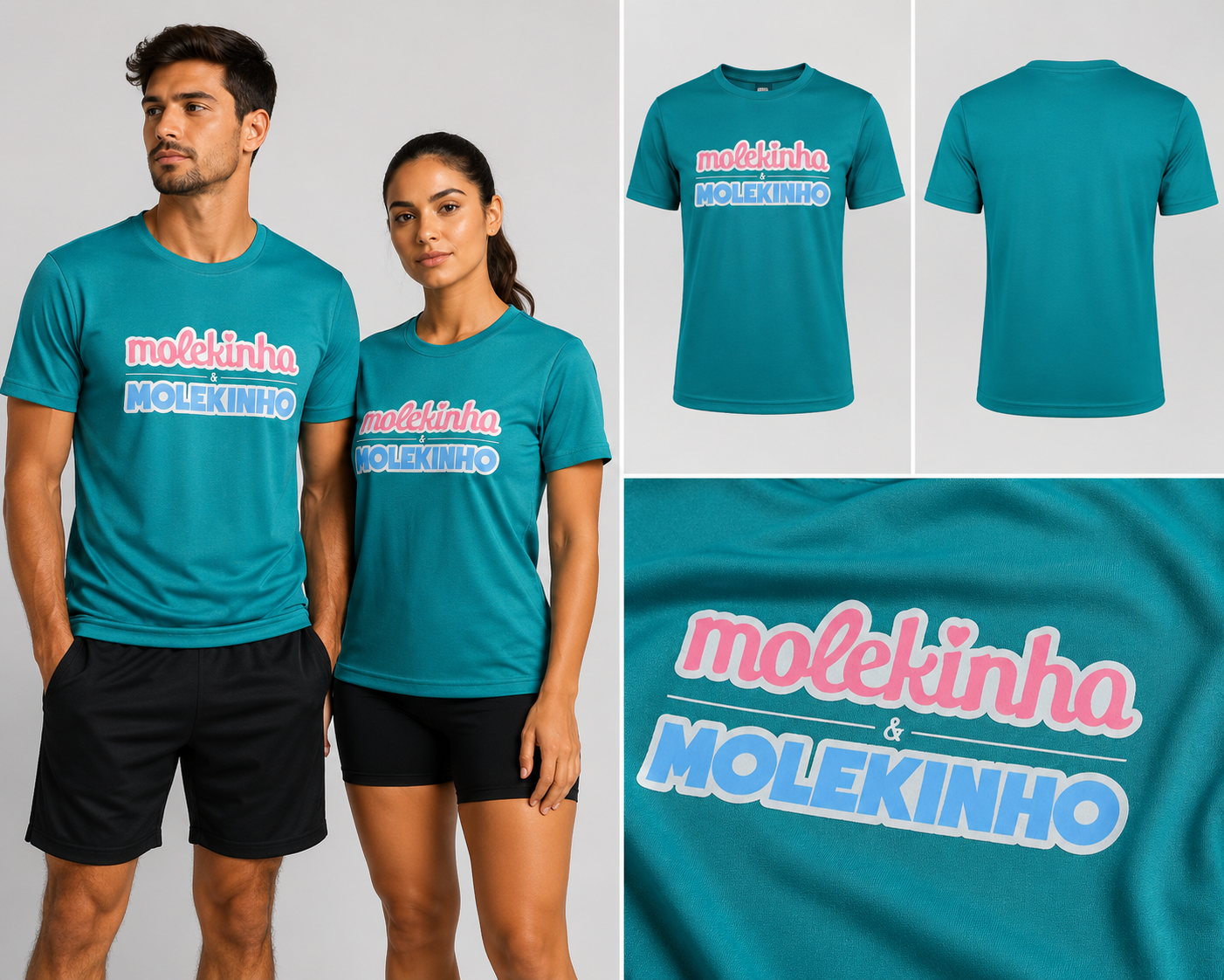 Camiseta Personalizada | Molekinha & Molekinho